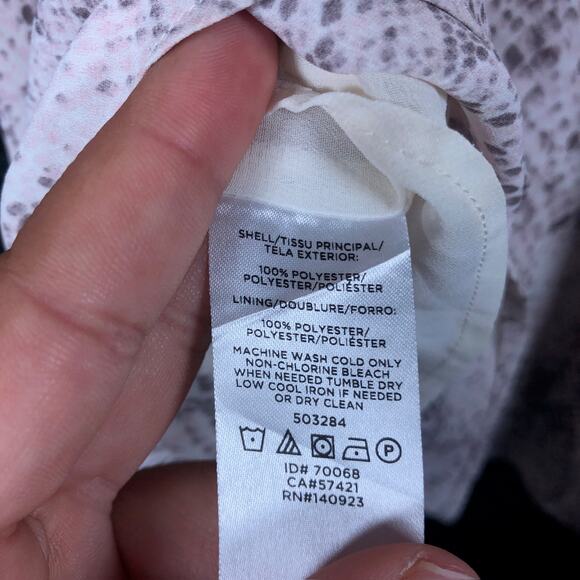 LOFT Womens Blouse Pink White Purple Snakeskin Lined V Neck Tank Small - Picture 7 of 13